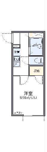 レオパレス武蔵中原(1K/1階)の間取り写真