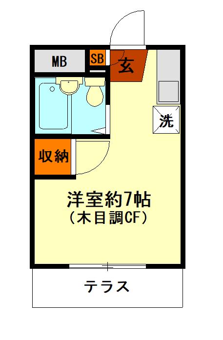 MA国分寺(ワンルーム/1階)の間取り写真