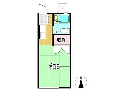 ひまわりハイツ(1K/2階)の間取り写真