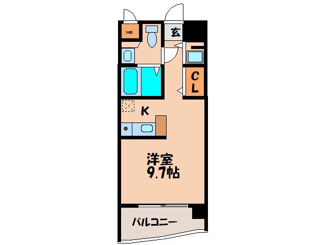 キャッスル大手門(ワンルーム/3階)の間取り写真