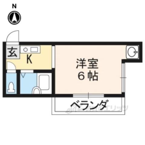メゾン清風PARTⅡ(ワンルーム/2階)の間取り写真