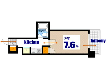 ダイアパレス国泰寺弐番館(1K/3階)の間取り写真