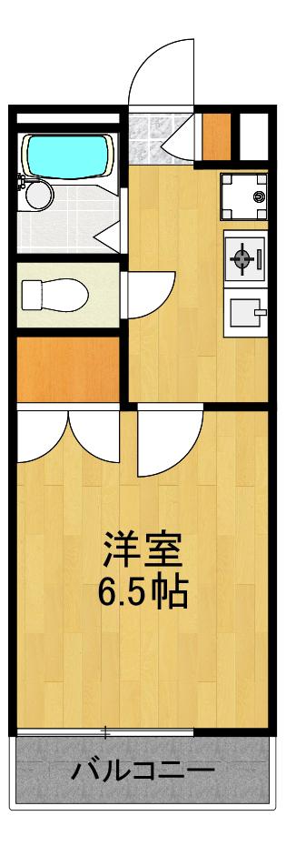 アファブル仲手原-(1K/1階)の間取り写真