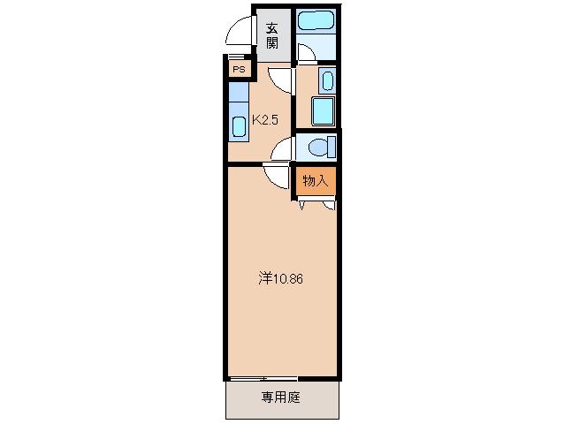 パイナップル荘(1K/1階)の間取り写真