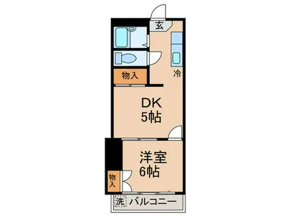 エクセルマンション(1DK/1階)の間取り写真