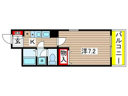 フォンターナ千代田(1K/5階)の間取り写真