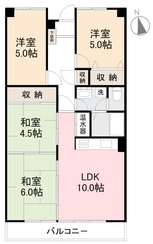 アイランドガーデン多田(4LDK/2階)の間取り写真