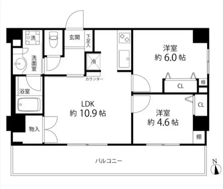 デュオステージ白金高輪 9階階 間取り