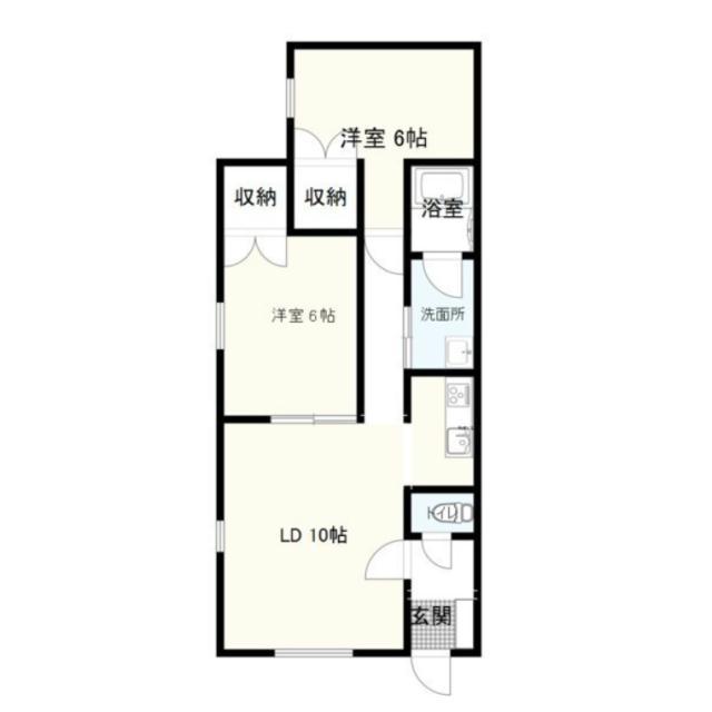ポチタマみはら(2LDK/2階)の間取り写真