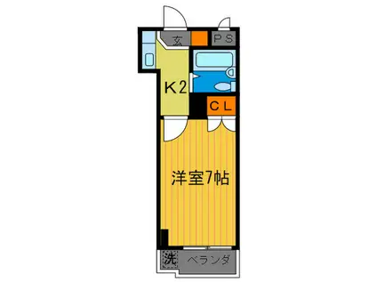 ドムス河原町(1K/5階)の間取り写真