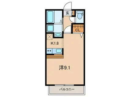 小田2丁目工事(ワンルーム/1階)の間取り写真