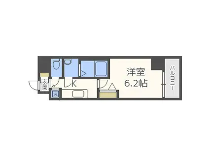 プレサンス心斎橋クオーレ(1K/9階)の間取り写真