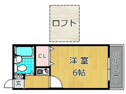 アンフィニィ・桜町(1K/1階)の間取り写真
