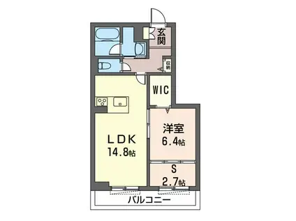 ロワイヤル フレーズ 武蔵野(1SLDK/3階)の間取り写真
