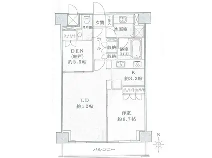 コンパートメント東京中央(1SLDK/8階)の間取り写真