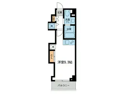 ミテッツァ矢向(ワンルーム/1階)の間取り写真