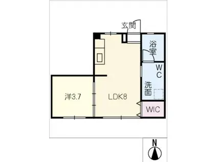 SHAFT.BLD(1LDK/4階)の間取り写真