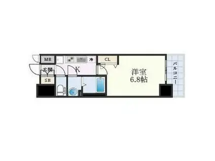 プレサンス名古屋幅下ファビュラス(1K/9階)の間取り写真