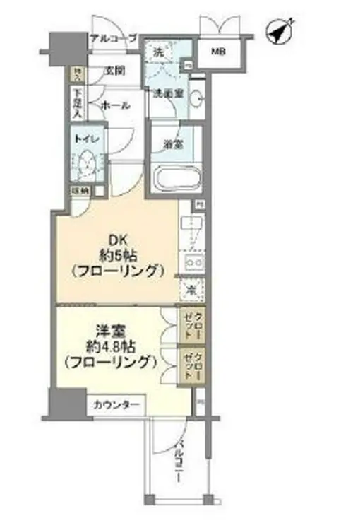 クオリア銀座 6階階 間取り