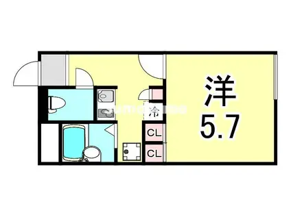 レオパレスみやび(1K/1階)の間取り写真