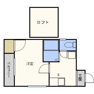 サンシティ大濠(1K/1階)の間取り写真