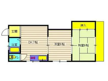 明石ロイヤルマンション(2DK/3階)の間取り写真
