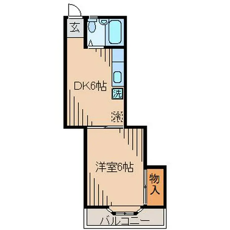 パールハイムB 2階階 間取り