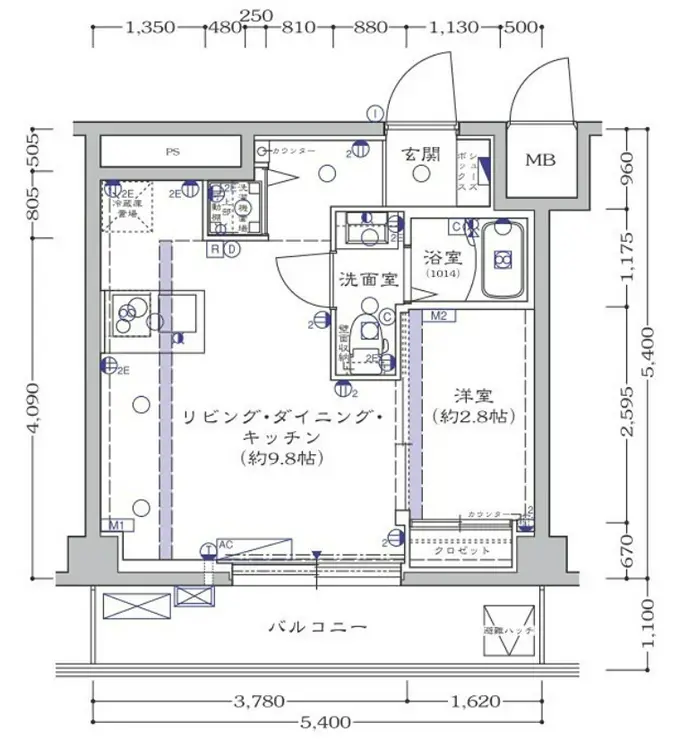第27宮庭マンション 9階階 間取り
