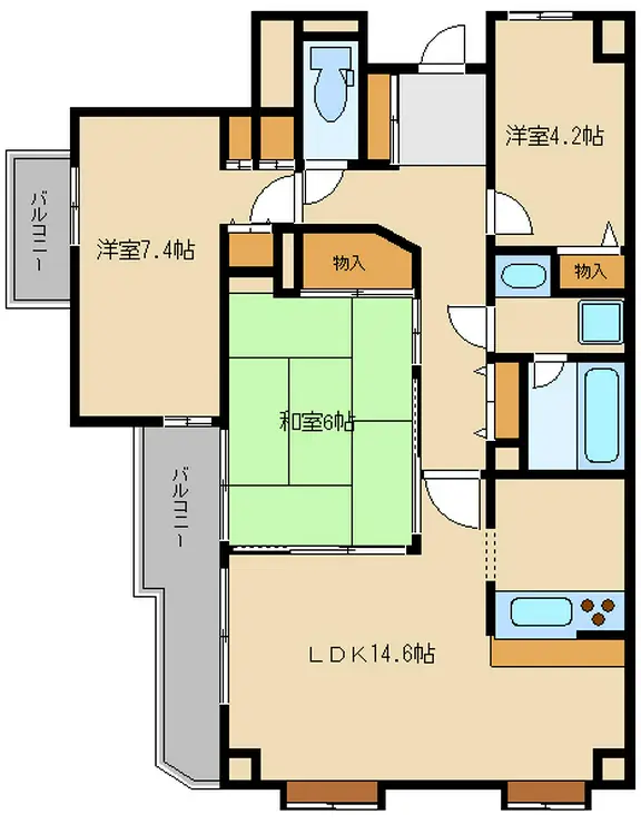 東急ドエルアルスあざみ野弐番館 6階階 間取り