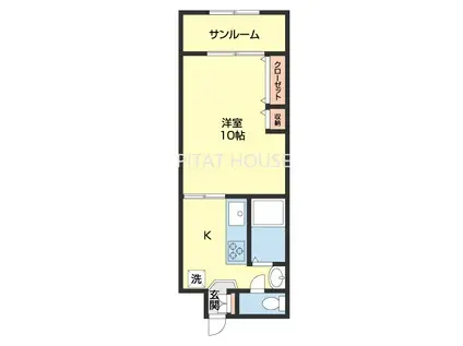 ハイツKOJIMA(1K/1階)の間取り写真