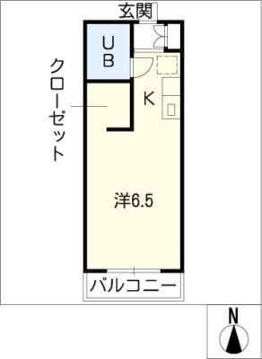 アネックス若松(ワンルーム/1階)の間取り写真