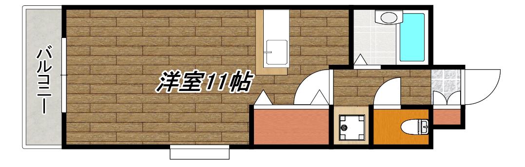 ワイズ樋之口(ワンルーム/6階)の間取り写真