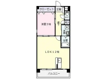 ラ フェスタ(1LDK/4階)の間取り写真
