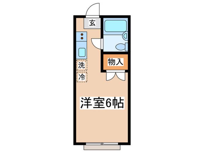 みゆきハイツ(ワンルーム/1階)の間取り写真