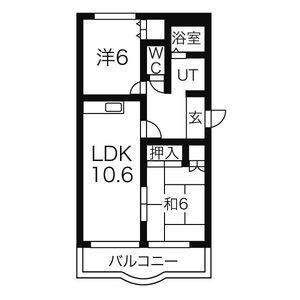 パレンティ―ア(2LDK/3階)の間取り写真