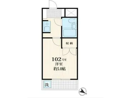 ライブコア川口27(1K/1階)の間取り写真