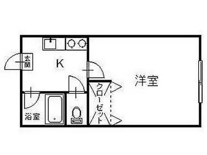 FEEL MATSUMORI(1K/2階)の間取り写真