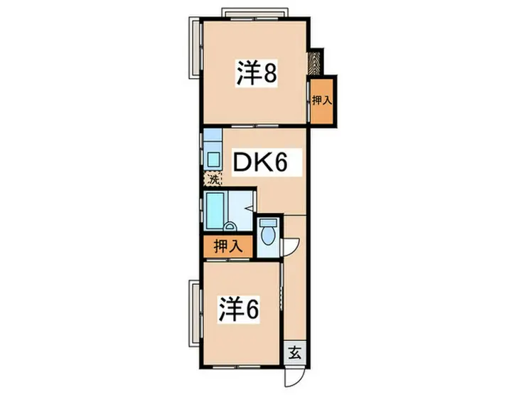 コーポ相模台 2階階 間取り
