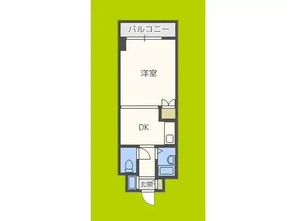 楠青山ビル別館(1DK/9階)の間取り写真