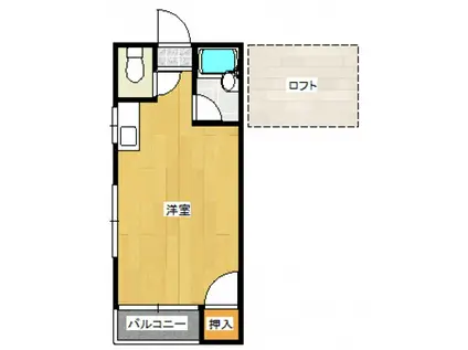 ホワイトハイツ日吉台(ワンルーム/1階)の間取り写真