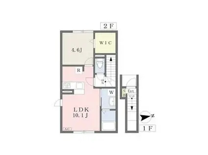 D-ROOM大町(1LDK/2階)の間取り写真