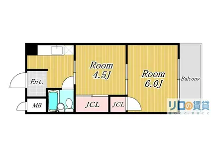 シャトー雅苑(2K/5階)の間取り写真
