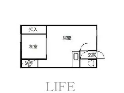 コーポ若草(1DK/1階)の間取り写真