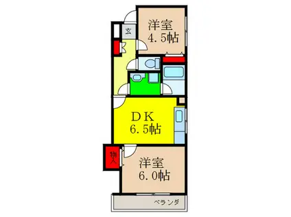 メゾン・ボーノ・ボーノ(2DK/2階)の間取り写真