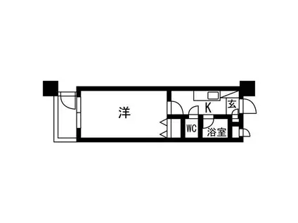 TKビル(1K/4階)の間取り写真