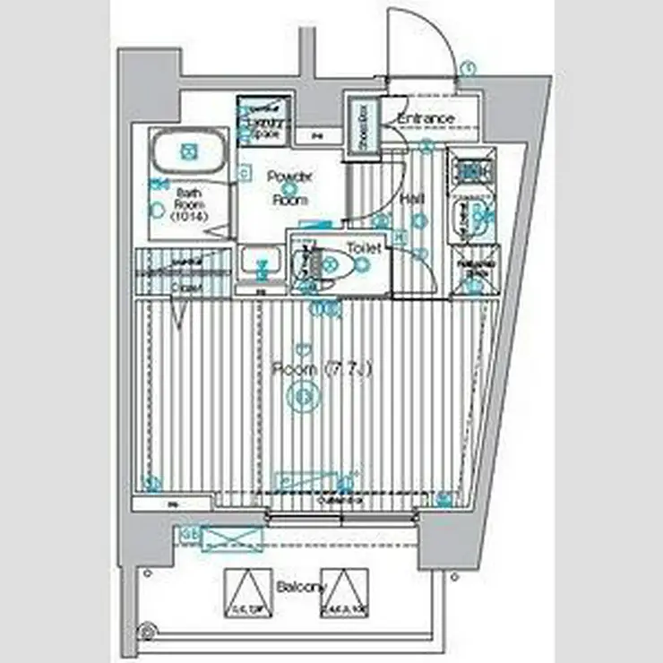 フェルクルールプレスト千住関屋 9階階 間取り