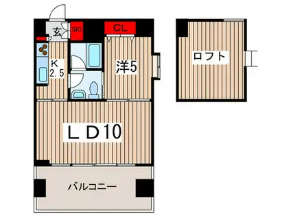 フォレシティ豊洲(1LDK/11階)の間取り写真