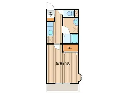 RESIDENZ.S.S(1K/4階)の間取り写真