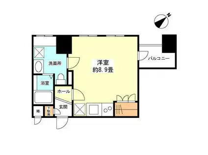 グランカーサ新宿御苑(ワンルーム/4階)の間取り写真