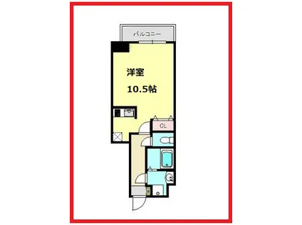 マキシマスII(ワンルーム/3階)の間取り写真